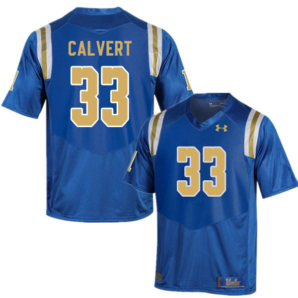 Men #33 Bo Calvert UCLA Bruins College Football Jerseys Sale-Blue